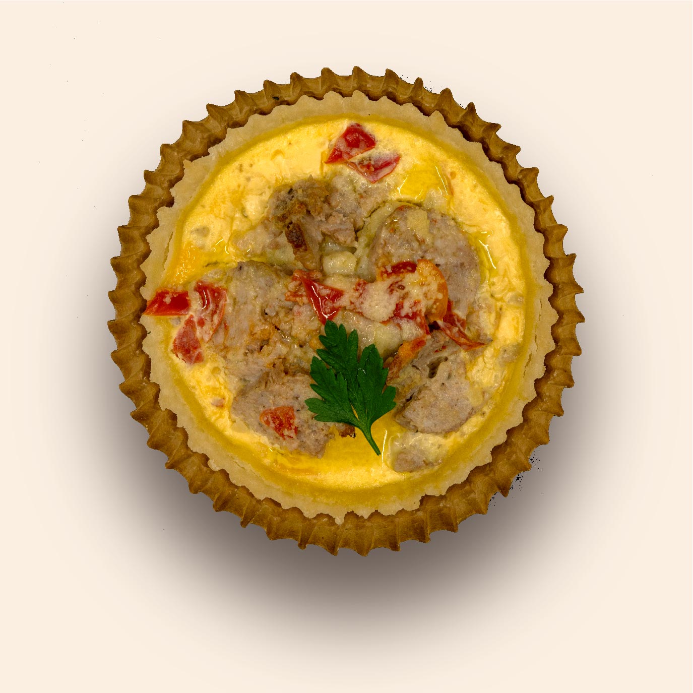自家製ソーセージとマッシュポテトのキッシュ-eat in